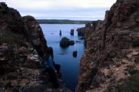 Looking across Braewick Bay,