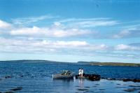 Landing at Urie, Fetlar.