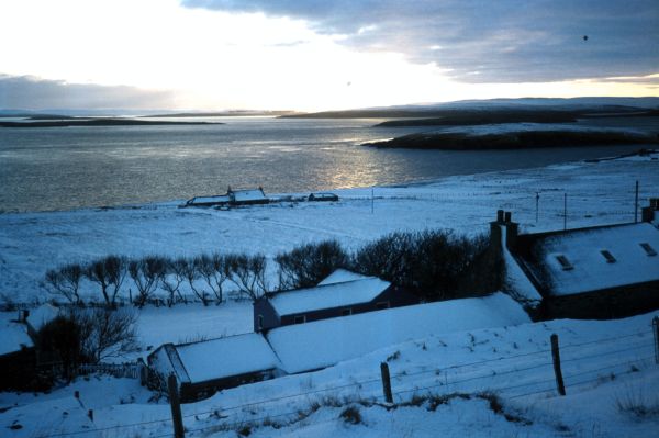 A snowy day at West Yell.