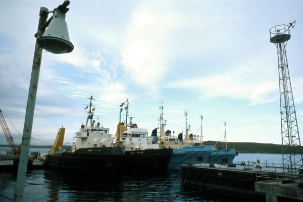 Four supply boats, signs of new industries coming to the Isles.